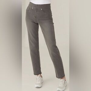 Bellina Straight Leg Jean, Grey, sz M